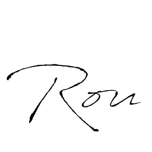 How to make Rou signature? Antro_Vectra is a professional autograph style. Create handwritten signature for Rou name. Rou signature style 6 images and pictures png