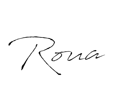 How to make Roua signature? Antro_Vectra is a professional autograph style. Create handwritten signature for Roua name. Roua signature style 6 images and pictures png