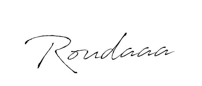 Design your own signature with our free online signature maker. With this signature software, you can create a handwritten (Antro_Vectra) signature for name Roudaaa. Roudaaa signature style 6 images and pictures png