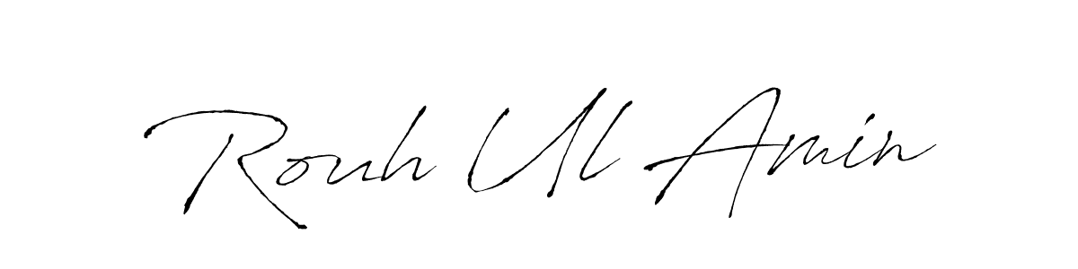 Antro_Vectra is a professional signature style that is perfect for those who want to add a touch of class to their signature. It is also a great choice for those who want to make their signature more unique. Get Rouh Ul Amin name to fancy signature for free. Rouh Ul Amin signature style 6 images and pictures png