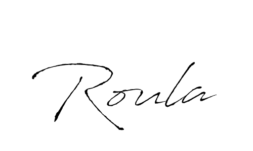 Roula stylish signature style. Best Handwritten Sign (Antro_Vectra) for my name. Handwritten Signature Collection Ideas for my name Roula. Roula signature style 6 images and pictures png