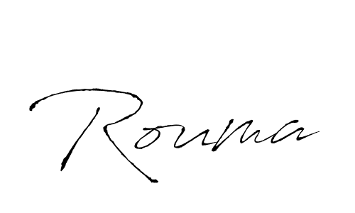 Design your own signature with our free online signature maker. With this signature software, you can create a handwritten (Antro_Vectra) signature for name Rouma. Rouma signature style 6 images and pictures png