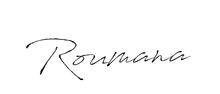 See photos of Roumana official signature by Spectra . Check more albums & portfolios. Read reviews & check more about Antro_Vectra font. Roumana signature style 6 images and pictures png