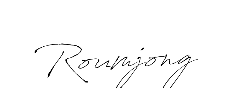 Once you've used our free online signature maker to create your best signature Antro_Vectra style, it's time to enjoy all of the benefits that Roumjong name signing documents. Roumjong signature style 6 images and pictures png