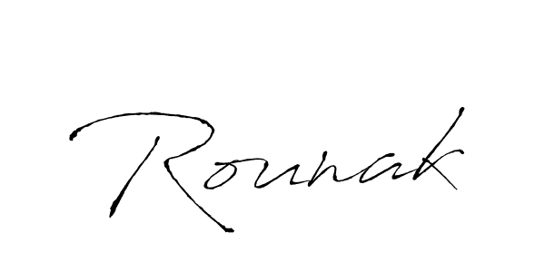 Create a beautiful signature design for name Rounak. With this signature (Antro_Vectra) fonts, you can make a handwritten signature for free. Rounak signature style 6 images and pictures png