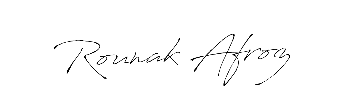 Rounak Afroz stylish signature style. Best Handwritten Sign (Antro_Vectra) for my name. Handwritten Signature Collection Ideas for my name Rounak Afroz. Rounak Afroz signature style 6 images and pictures png