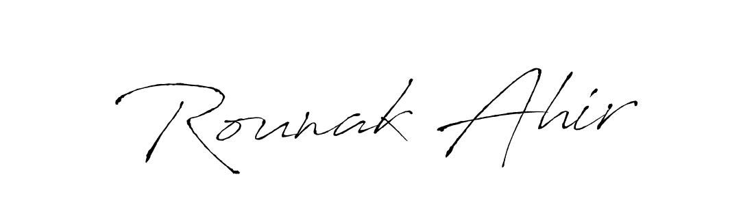 It looks lik you need a new signature style for name Rounak Ahir. Design unique handwritten (Antro_Vectra) signature with our free signature maker in just a few clicks. Rounak Ahir signature style 6 images and pictures png