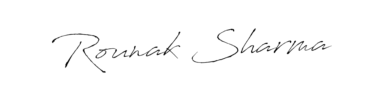 It looks lik you need a new signature style for name Rounak Sharma. Design unique handwritten (Antro_Vectra) signature with our free signature maker in just a few clicks. Rounak Sharma signature style 6 images and pictures png