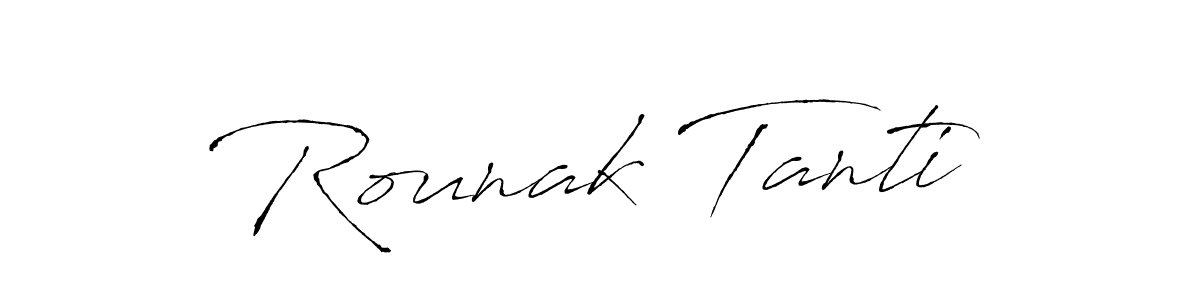 This is the best signature style for the Rounak Tanti name. Also you like these signature font (Antro_Vectra). Mix name signature. Rounak Tanti signature style 6 images and pictures png