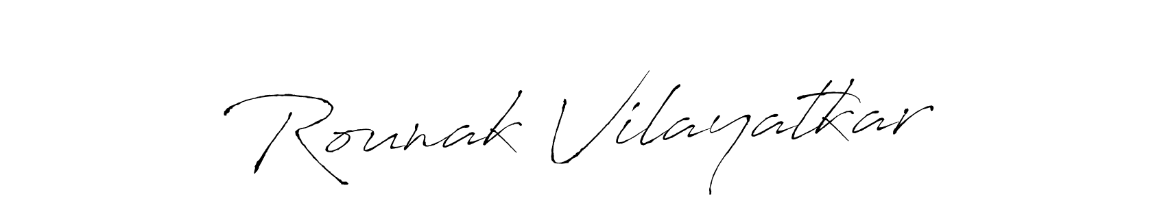 Rounak Vilayatkar stylish signature style. Best Handwritten Sign (Antro_Vectra) for my name. Handwritten Signature Collection Ideas for my name Rounak Vilayatkar. Rounak Vilayatkar signature style 6 images and pictures png