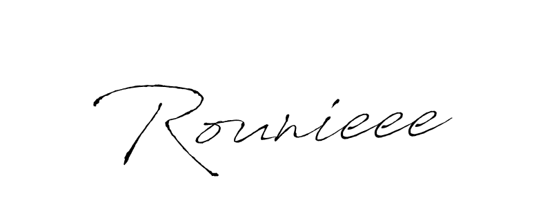 How to make Rounieee name signature. Use Antro_Vectra style for creating short signs online. This is the latest handwritten sign. Rounieee signature style 6 images and pictures png