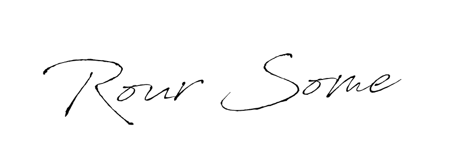 This is the best signature style for the Rour Some name. Also you like these signature font (Antro_Vectra). Mix name signature. Rour Some signature style 6 images and pictures png