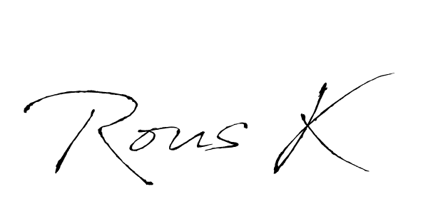 How to Draw Rous K signature style? Antro_Vectra is a latest design signature styles for name Rous K. Rous K signature style 6 images and pictures png