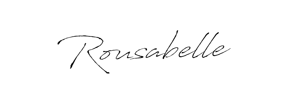 Use a signature maker to create a handwritten signature online. With this signature software, you can design (Antro_Vectra) your own signature for name Rousabelle. Rousabelle signature style 6 images and pictures png