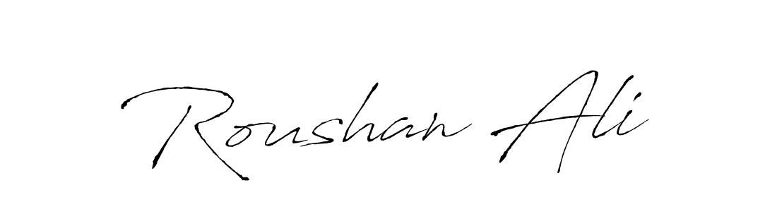 Design your own signature with our free online signature maker. With this signature software, you can create a handwritten (Antro_Vectra) signature for name Roushan Ali. Roushan Ali signature style 6 images and pictures png