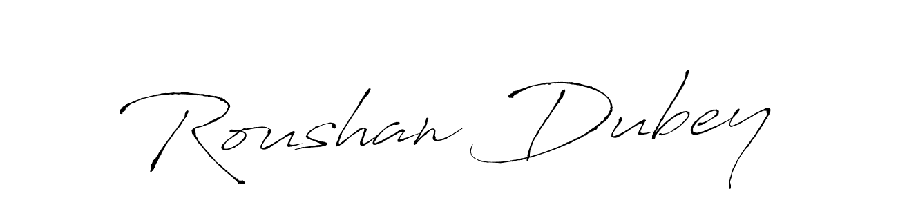 Create a beautiful signature design for name Roushan Dubey. With this signature (Antro_Vectra) fonts, you can make a handwritten signature for free. Roushan Dubey signature style 6 images and pictures png