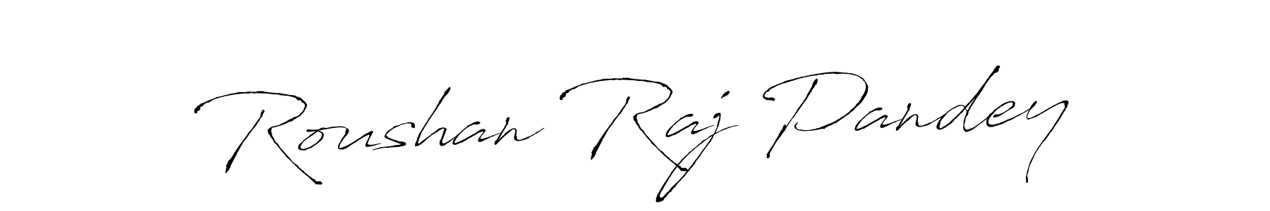 Create a beautiful signature design for name Roushan Raj Pandey. With this signature (Antro_Vectra) fonts, you can make a handwritten signature for free. Roushan Raj Pandey signature style 6 images and pictures png