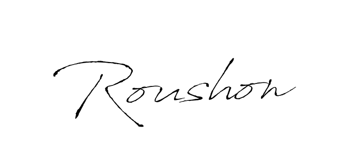 Antro_Vectra is a professional signature style that is perfect for those who want to add a touch of class to their signature. It is also a great choice for those who want to make their signature more unique. Get Roushon name to fancy signature for free. Roushon signature style 6 images and pictures png