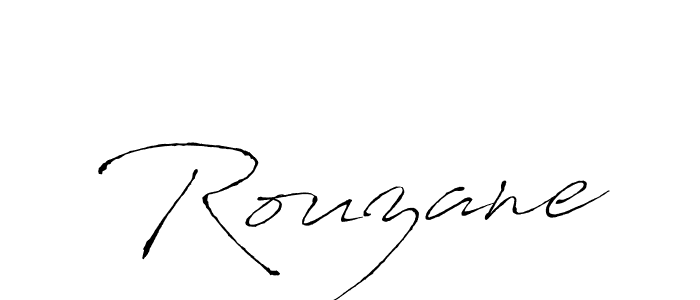 Rouzane stylish signature style. Best Handwritten Sign (Antro_Vectra) for my name. Handwritten Signature Collection Ideas for my name Rouzane. Rouzane signature style 6 images and pictures png