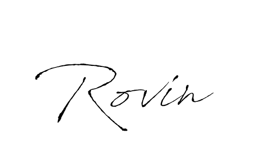 Rovin stylish signature style. Best Handwritten Sign (Antro_Vectra) for my name. Handwritten Signature Collection Ideas for my name Rovin. Rovin signature style 6 images and pictures png