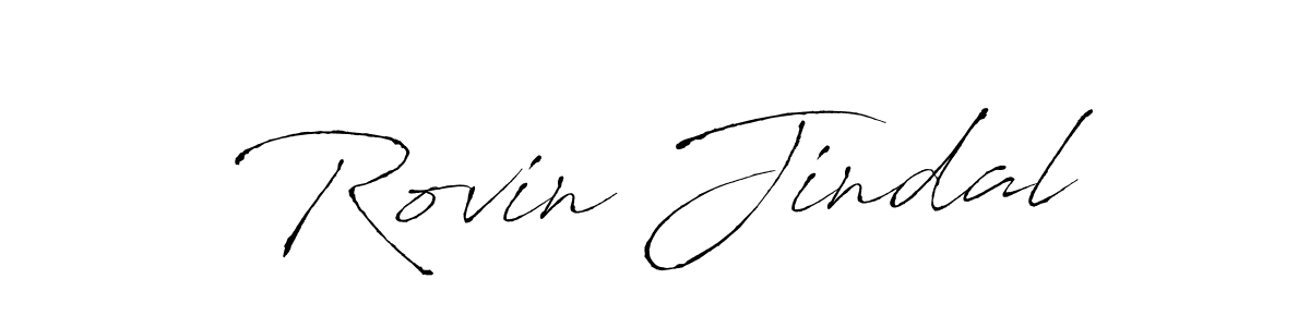 Make a beautiful signature design for name Rovin Jindal. With this signature (Antro_Vectra) style, you can create a handwritten signature for free. Rovin Jindal signature style 6 images and pictures png