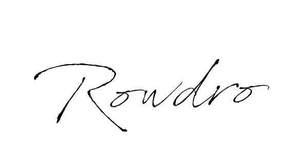 Make a beautiful signature design for name Rowdro. With this signature (Antro_Vectra) style, you can create a handwritten signature for free. Rowdro signature style 6 images and pictures png