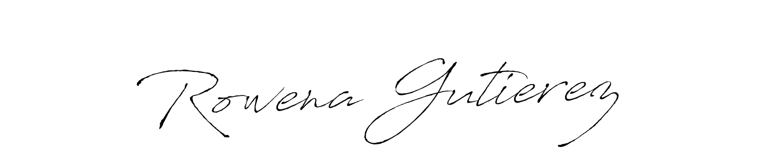 You should practise on your own different ways (Antro_Vectra) to write your name (Rowena Gutierez) in signature. don't let someone else do it for you. Rowena Gutierez signature style 6 images and pictures png