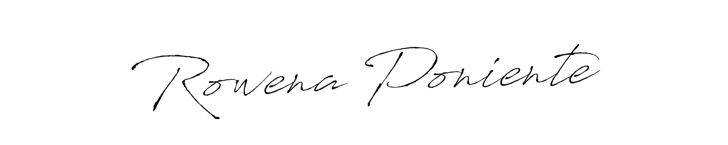 Similarly Antro_Vectra is the best handwritten signature design. Signature creator online .You can use it as an online autograph creator for name Rowena Poniente. Rowena Poniente signature style 6 images and pictures png