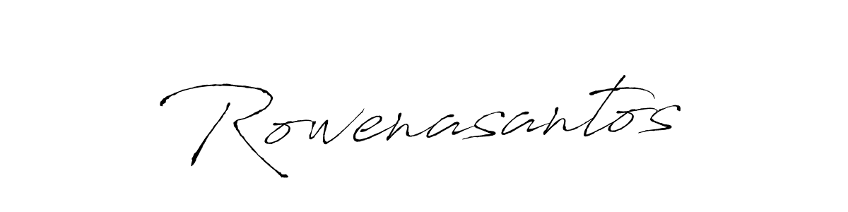 How to make Rowenasantos name signature. Use Antro_Vectra style for creating short signs online. This is the latest handwritten sign. Rowenasantos signature style 6 images and pictures png