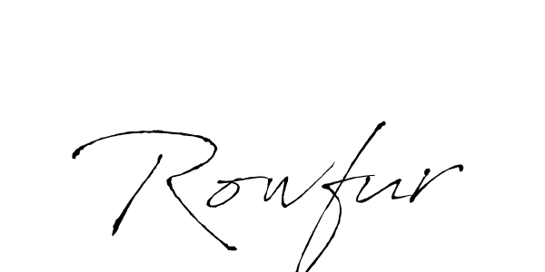 Rowfur stylish signature style. Best Handwritten Sign (Antro_Vectra) for my name. Handwritten Signature Collection Ideas for my name Rowfur. Rowfur signature style 6 images and pictures png