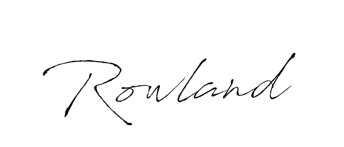 Use a signature maker to create a handwritten signature online. With this signature software, you can design (Antro_Vectra) your own signature for name Rowland. Rowland signature style 6 images and pictures png