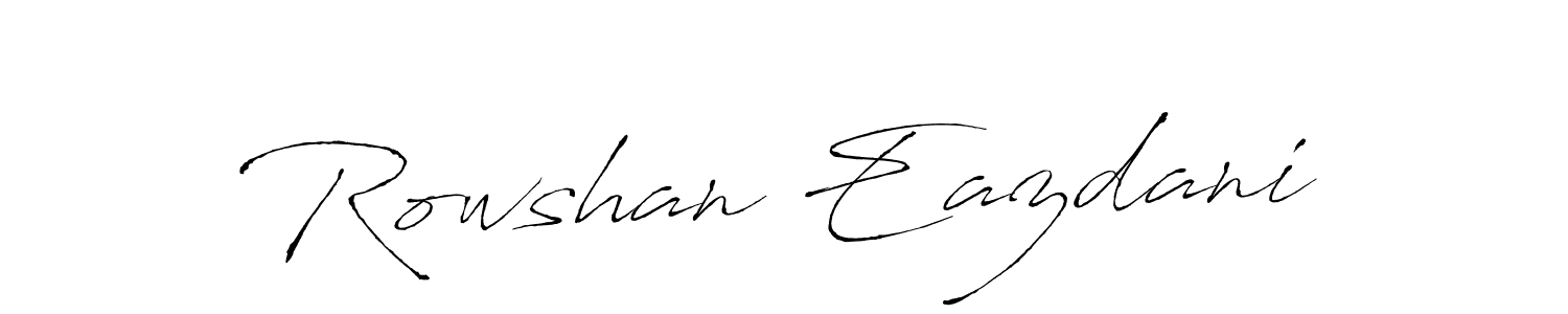 How to make Rowshan Eazdani signature? Antro_Vectra is a professional autograph style. Create handwritten signature for Rowshan Eazdani name. Rowshan Eazdani signature style 6 images and pictures png