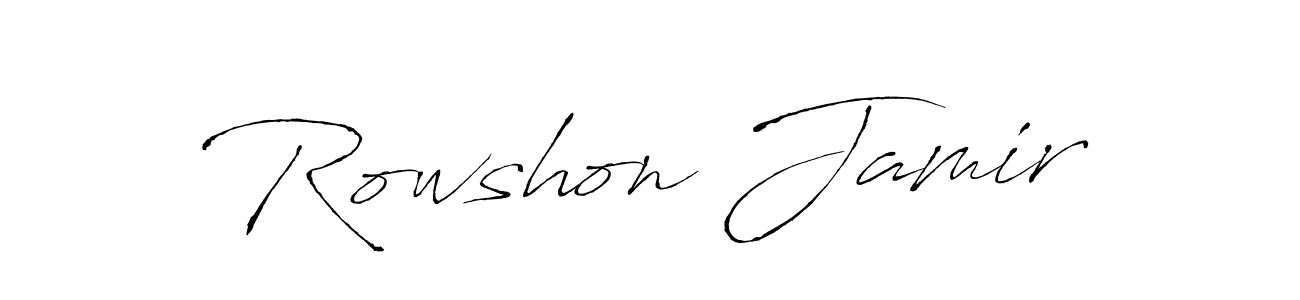 Make a beautiful signature design for name Rowshon Jamir. With this signature (Antro_Vectra) style, you can create a handwritten signature for free. Rowshon Jamir signature style 6 images and pictures png