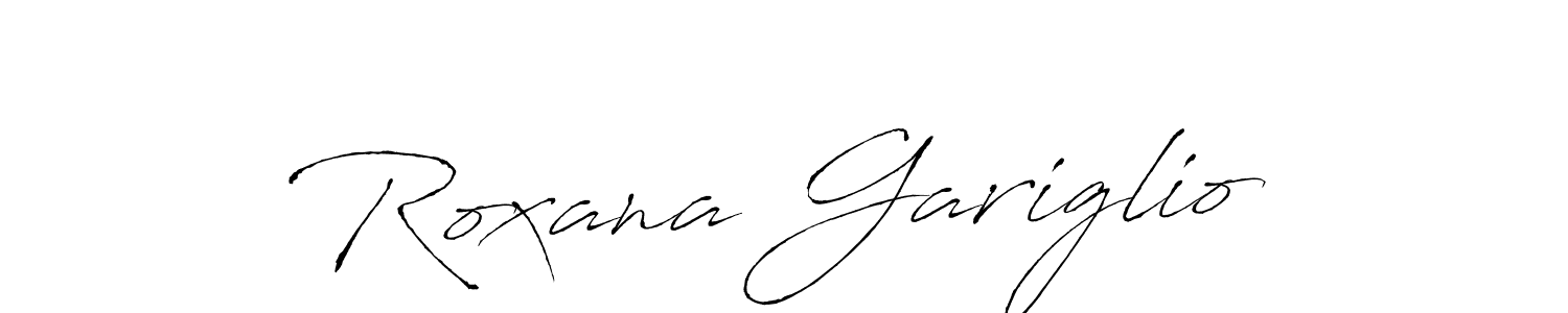 Create a beautiful signature design for name Roxana Gariglio. With this signature (Antro_Vectra) fonts, you can make a handwritten signature for free. Roxana Gariglio signature style 6 images and pictures png