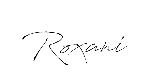 Create a beautiful signature design for name Roxani. With this signature (Antro_Vectra) fonts, you can make a handwritten signature for free. Roxani signature style 6 images and pictures png