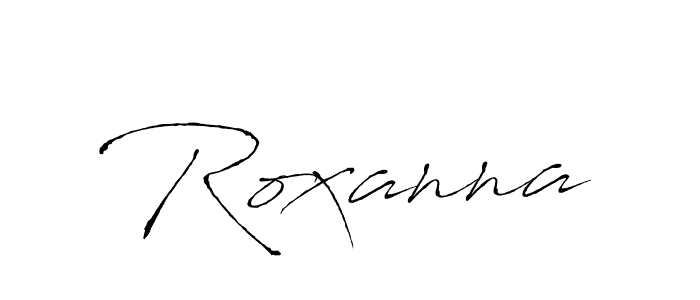 Make a beautiful signature design for name Roxanna. With this signature (Antro_Vectra) style, you can create a handwritten signature for free. Roxanna signature style 6 images and pictures png