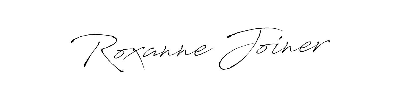 Make a beautiful signature design for name Roxanne Joiner. With this signature (Antro_Vectra) style, you can create a handwritten signature for free. Roxanne Joiner signature style 6 images and pictures png
