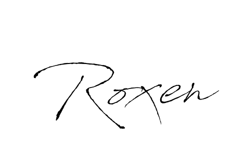 Make a beautiful signature design for name Roxen. With this signature (Antro_Vectra) style, you can create a handwritten signature for free. Roxen signature style 6 images and pictures png