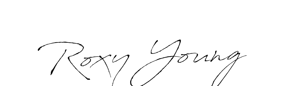 You should practise on your own different ways (Antro_Vectra) to write your name (Roxy Young) in signature. don't let someone else do it for you. Roxy Young signature style 6 images and pictures png