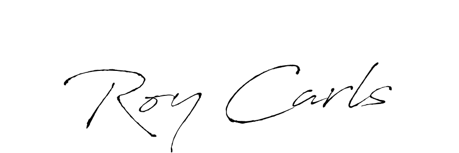 Roy Carls stylish signature style. Best Handwritten Sign (Antro_Vectra) for my name. Handwritten Signature Collection Ideas for my name Roy Carls. Roy Carls signature style 6 images and pictures png