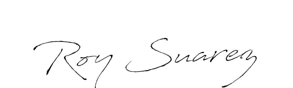 Make a beautiful signature design for name Roy Suarez. With this signature (Antro_Vectra) style, you can create a handwritten signature for free. Roy Suarez signature style 6 images and pictures png