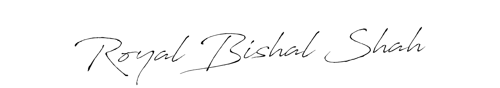 How to make Royal Bishal Shah signature? Antro_Vectra is a professional autograph style. Create handwritten signature for Royal Bishal Shah name. Royal Bishal Shah signature style 6 images and pictures png