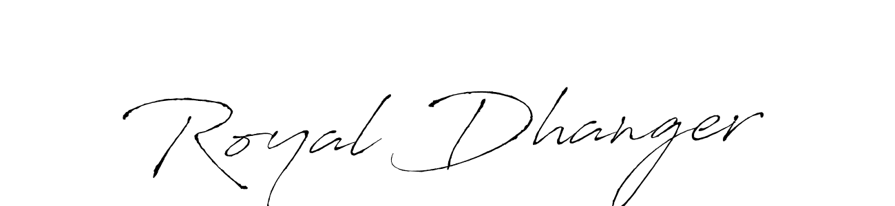 Also we have Royal Dhanger name is the best signature style. Create professional handwritten signature collection using Antro_Vectra autograph style. Royal Dhanger signature style 6 images and pictures png