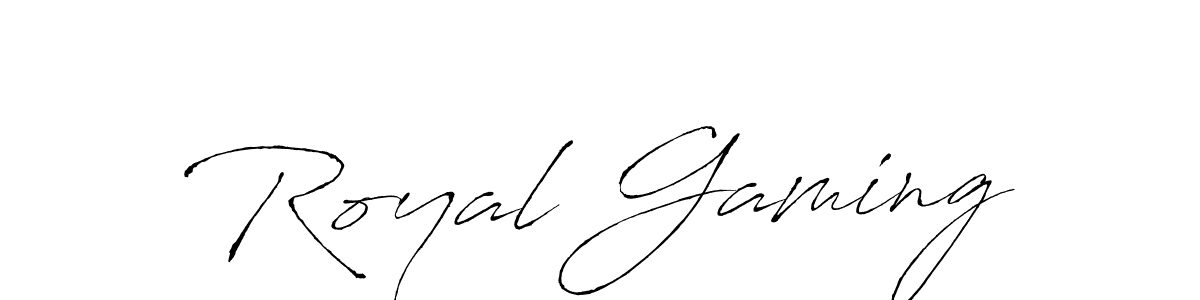 Royal Gaming stylish signature style. Best Handwritten Sign (Antro_Vectra) for my name. Handwritten Signature Collection Ideas for my name Royal Gaming. Royal Gaming signature style 6 images and pictures png
