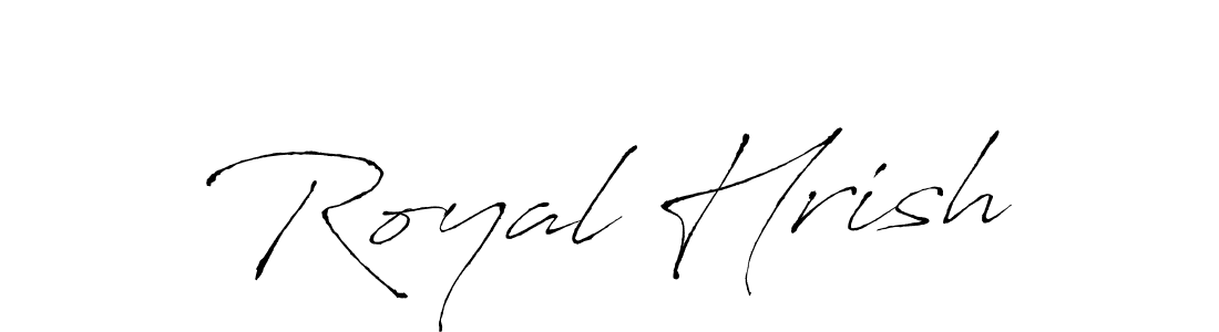 How to make Royal Hrish name signature. Use Antro_Vectra style for creating short signs online. This is the latest handwritten sign. Royal Hrish signature style 6 images and pictures png