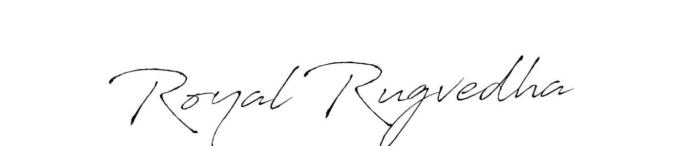 Also You can easily find your signature by using the search form. We will create Royal Rugvedha name handwritten signature images for you free of cost using Antro_Vectra sign style. Royal Rugvedha signature style 6 images and pictures png