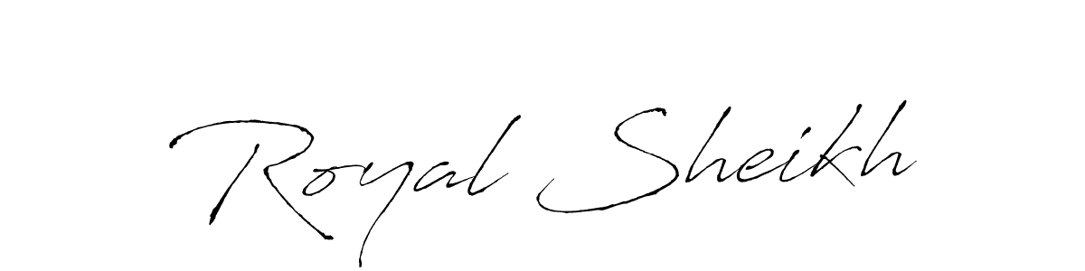 How to make Royal Sheikh signature? Antro_Vectra is a professional autograph style. Create handwritten signature for Royal Sheikh name. Royal Sheikh signature style 6 images and pictures png