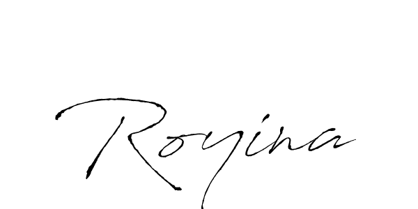 You should practise on your own different ways (Antro_Vectra) to write your name (Royina) in signature. don't let someone else do it for you. Royina signature style 6 images and pictures png