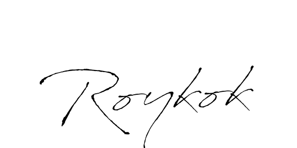 if you are searching for the best signature style for your name Roykok. so please give up your signature search. here we have designed multiple signature styles  using Antro_Vectra. Roykok signature style 6 images and pictures png