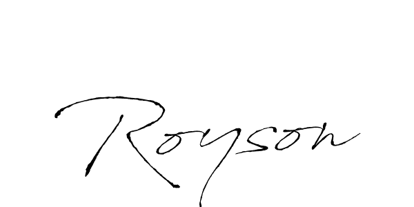 Create a beautiful signature design for name Royson. With this signature (Antro_Vectra) fonts, you can make a handwritten signature for free. Royson signature style 6 images and pictures png